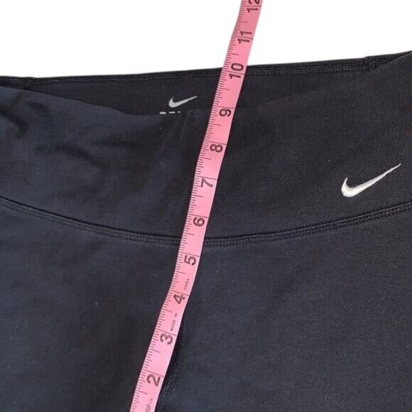 Nike Dri-Fit Black Cropped Leggings S Moisture-Wicking Stretch Athletic Pants - Picture 6 of 7